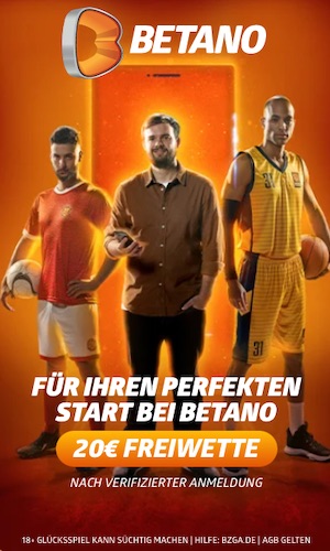 20€ Betano FreeBet für Neukunden