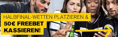 50€ Interwetten Halbfinale FreeBet