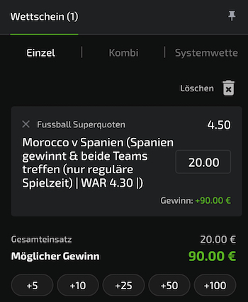 mobilebet spanien quoten boost wm