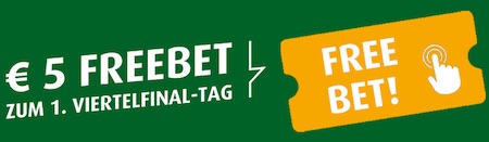 5€ Tipp3 FreeBet zum WM Viertelfinale
