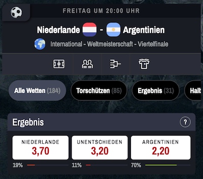 winamax niederlande argentinien quote