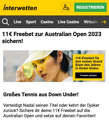 Interwetten Freebet