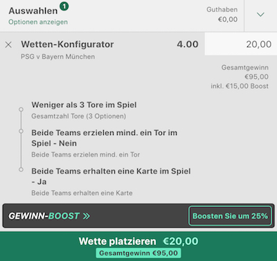 bet365 gewinn boost wettschein