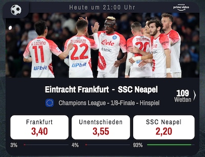 winamax frankfurt-napoli quoten