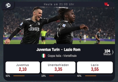 winamax juve lazio quoten