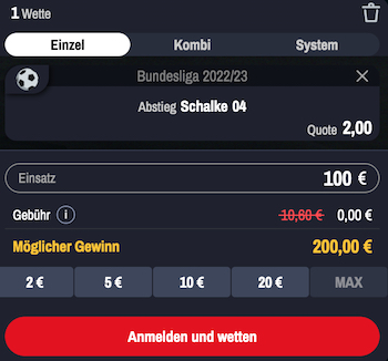 winamax schalke abstieg quote