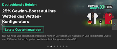 bet365 gewinn boost deutschland belgien