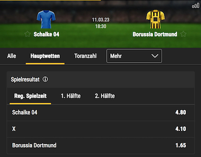 bwin schalke bvb quoten