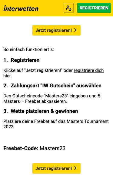 Interwetten 5€ Freebet Anleitung