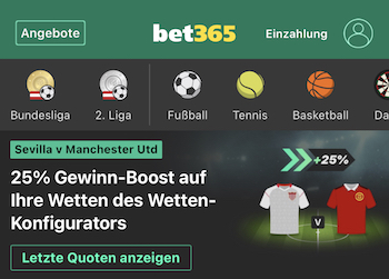 bet365 gewinn boost sevilla manu