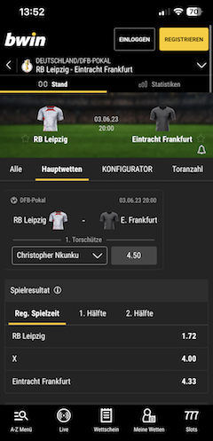 bwin dfb pokal finale quote