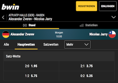 bwin zverev quote atp halle