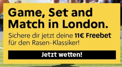 Interwetten 11€ Freebet Wimbledon