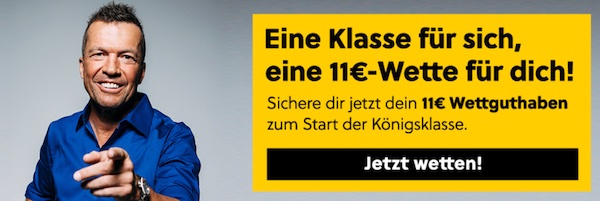 11 € ohne Einzahlung bei Interwetten