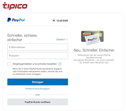 Registrierung Paypal Registrierung Paypal