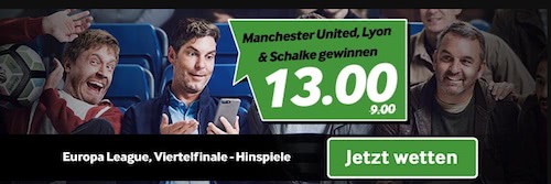 Betway Quoten Europa League am 13.4.2017