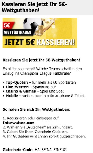 Interwetten Bonus Ohne Einzahlung Interwetten Bonus Ohne Einzahlung