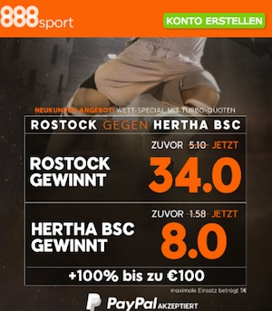 Rostock vs Hertha Quoten Boost