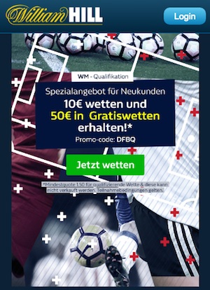 WM Quali Quoten William HIll