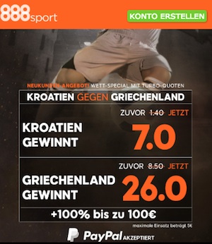 888sport Quoten Boost KRO GRE