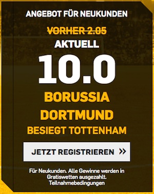 Betfair Quoten Boost Dortmund