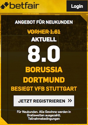 VfB BVB Quoten Boost