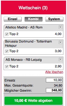 Tipico Kombi Wett Tipp