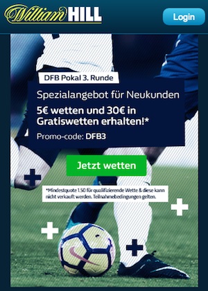 William Hill Gratiswetten Pokal