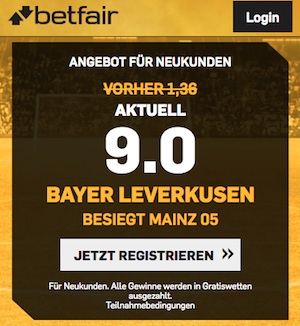 Bayer Leverkusen Quoten Boost