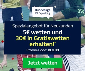 William Hill Promo 19. Spieltag BULI19 Banner Mobil
