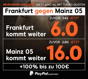 888sport Quotenboost für Neukunden Frankfurt vs Mainz DFB Pokal 2018