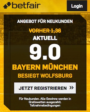 Betfair Quoten boost