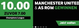 Betway Quotenboost Champions League Roma Manchester