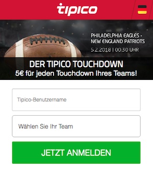 Tipico Touchdown Gratiswette