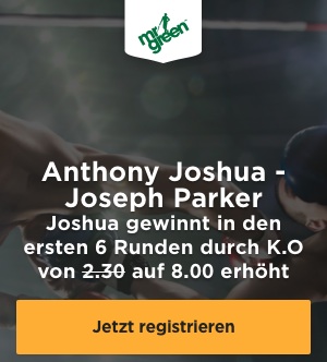 Mr Green Joshua Parker Neukundenangebot