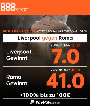 888sport Quoten Boost Liverpool Roma