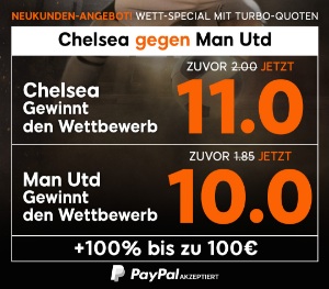 888sport FA Cup Quotenboost Chelsea Man United