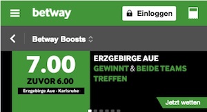 Betway Quotenboost zur Relegation 2. Bundesliga