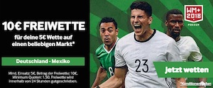 Betway Freiwetten für Wetten auf Deutschland vs. Mexiko