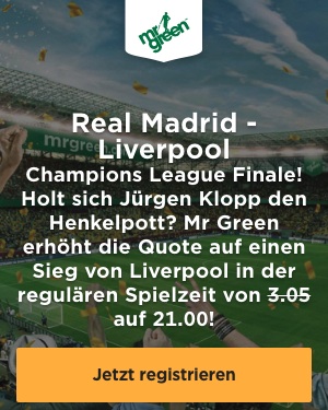 Mr Green Champions League Finale Quotenboost Liverpool