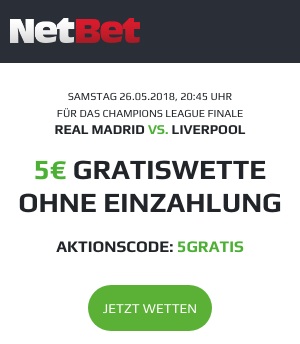 Netbet Gratiswette für das Champions League Finale
