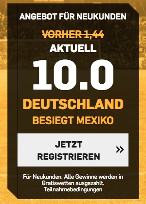 Betfair Boost Deutschland vs. Mexiko