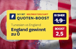 Sky Bet Boost Tunesien vs. England