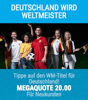 Sportingbet Megaquote auf WM Sieg Deutschland