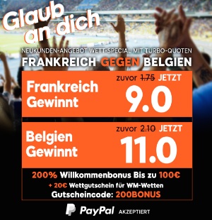 888sport Quotenboost FRA BEL