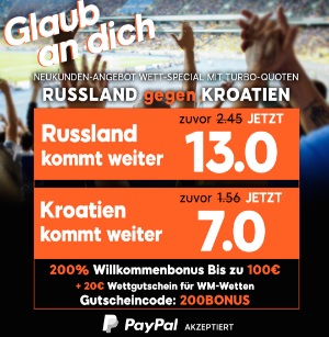888sport Quotenboost Russland Kroatien