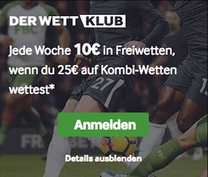Betway Wettklub Freiwette