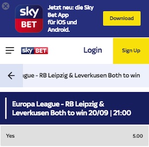 Skybet erhöhte Quote