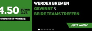 Betway Quotenboost Bremen - Wolfsburg