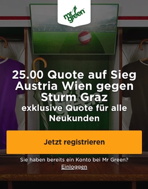 Mr. Green Quotenboost Austria Wien - Sturm Graz